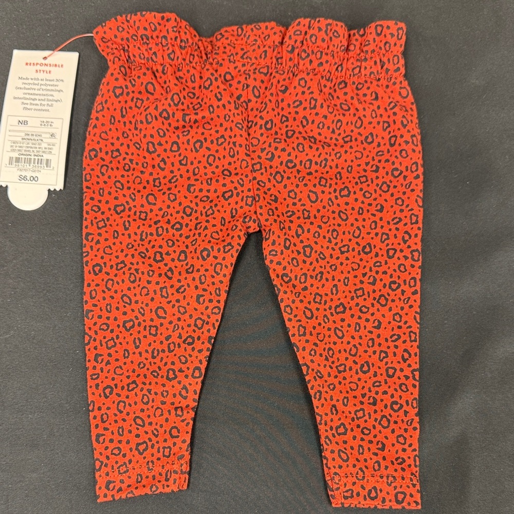 Cat & Jack baby Brown Leopard Print Kids Leggings newborn new animal print pants